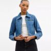Sculpted C Shrunken Denim Jacket in Organic Cotton