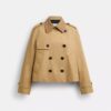 Short Trench Coat with Signature Collar