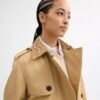 Short Trench Coat with Signature Collar
