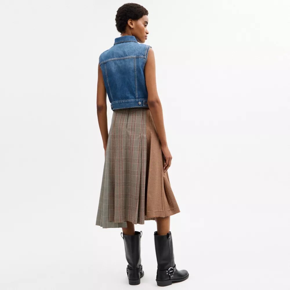 Shrunken Denim Workwear Vest