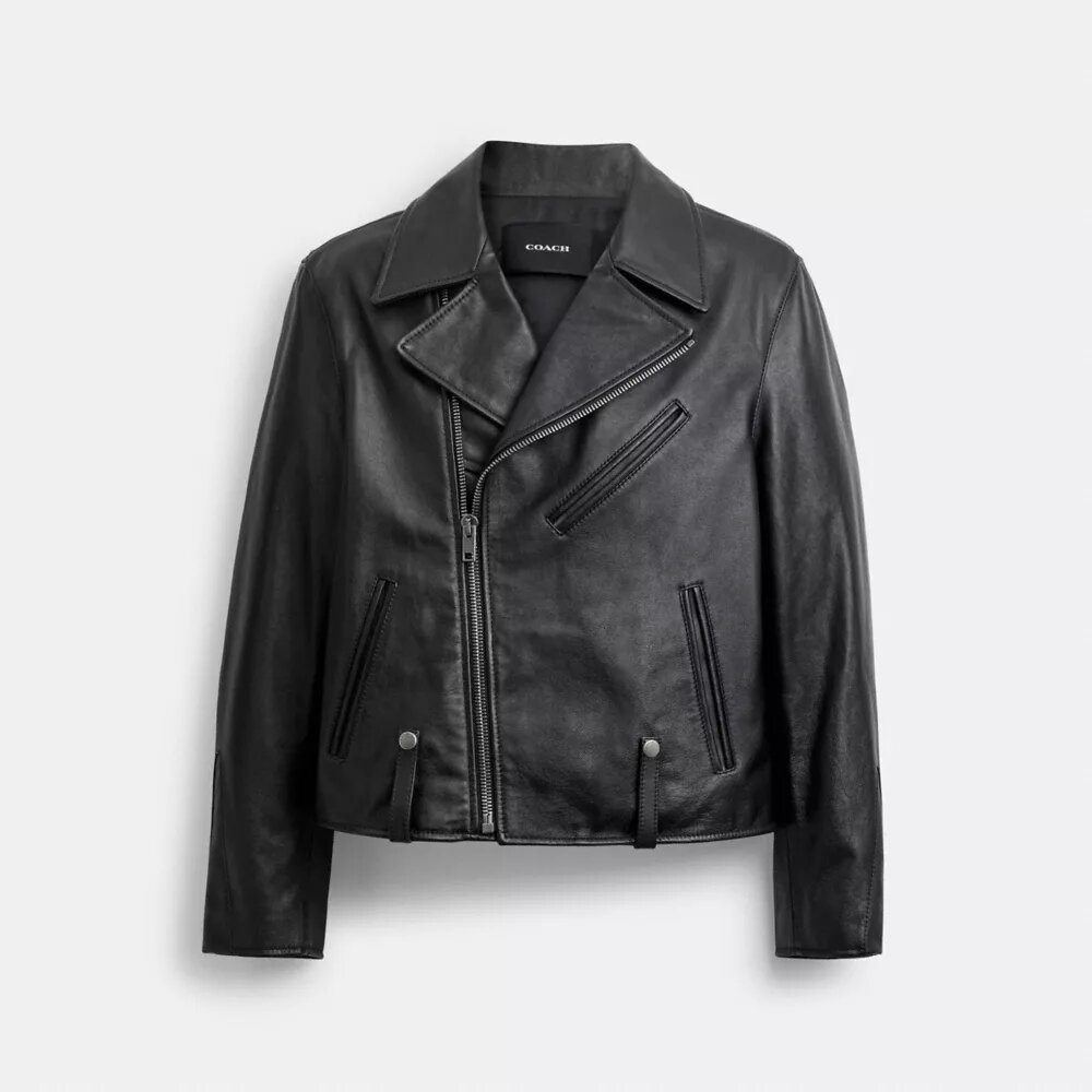 Shrunken Leather Biker Jacket