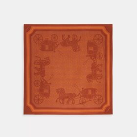 Signature Horse and Carriage Print Silk Square Scarf