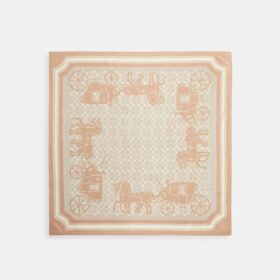 Signature Horse and Carriage Print Silk Square Scarf