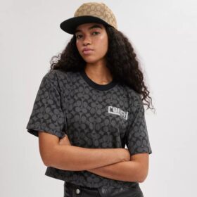 Signature Jacquard Flat Brim Hat