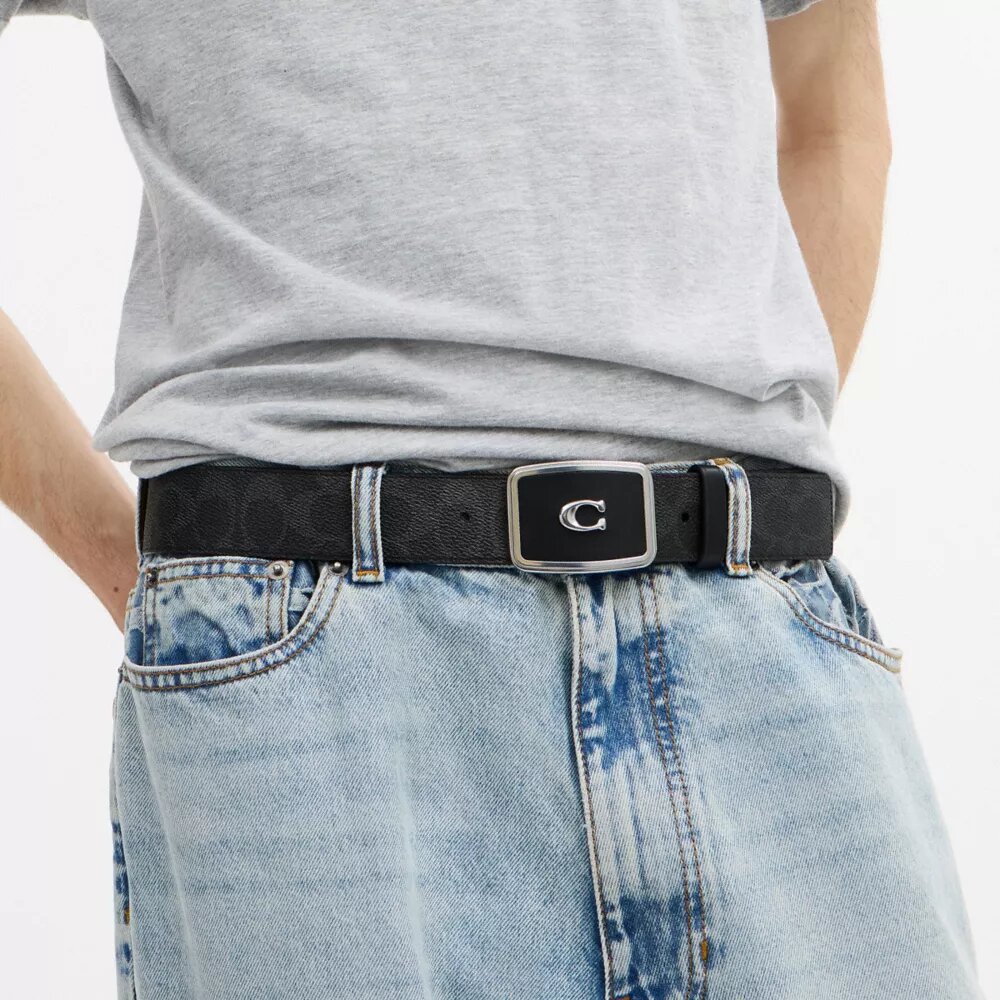 Signature Plaque Buckle Belt, 38 Mm