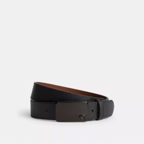 Signature Plaque Buckle Cut-To-Size Reversible Belt, 38 Mm