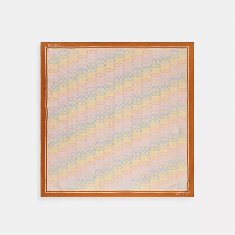 Signature Rainbow Print Silk Square Scarf