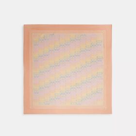 Signature Rainbow Print Silk Square Scarf