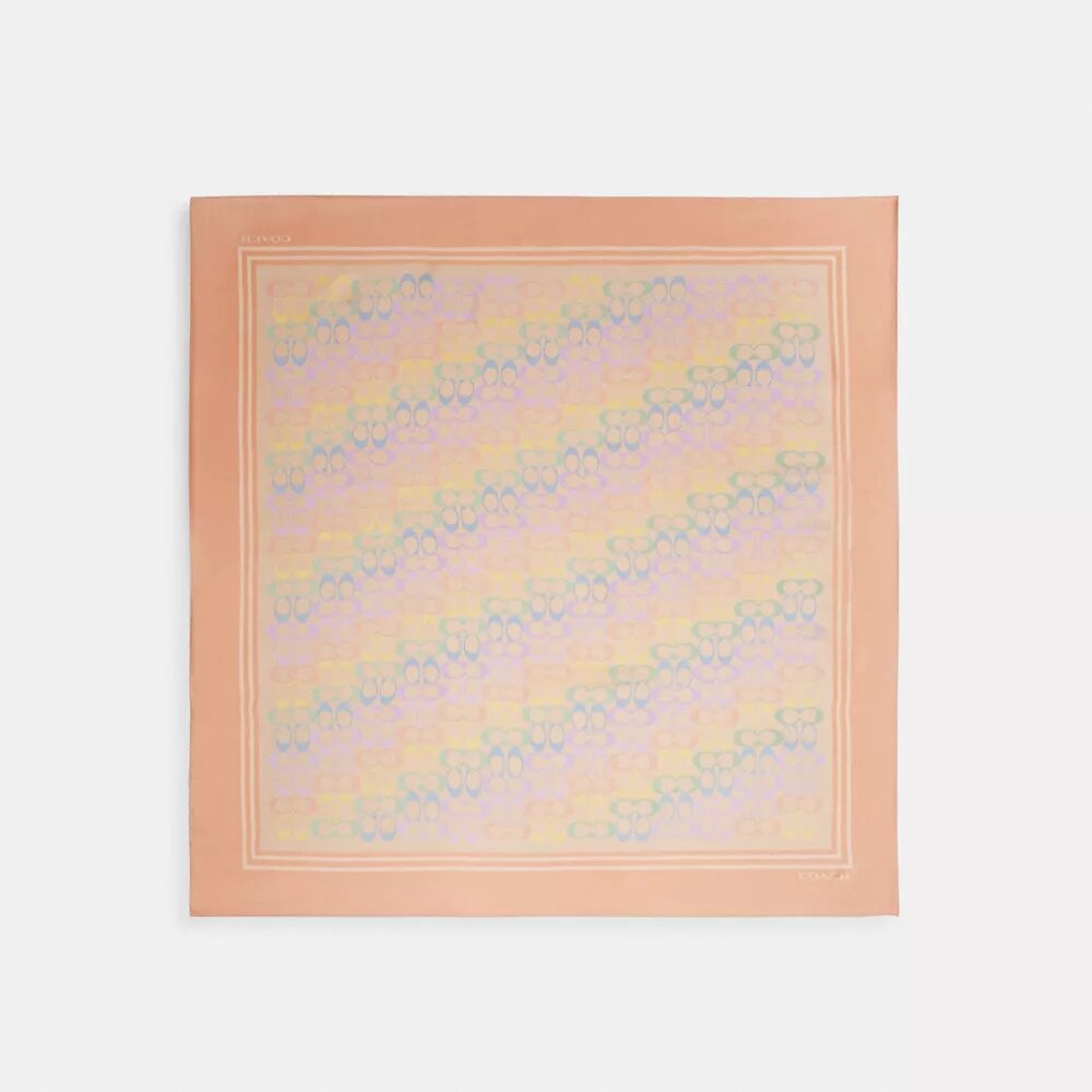 Signature Rainbow Print Silk Square Scarf
