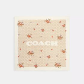 Signature Spring Blossom Print Silk Square Scarf