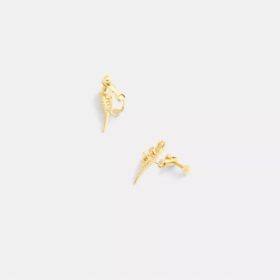 Skeletal Rexy Clip-On Stud Earrings