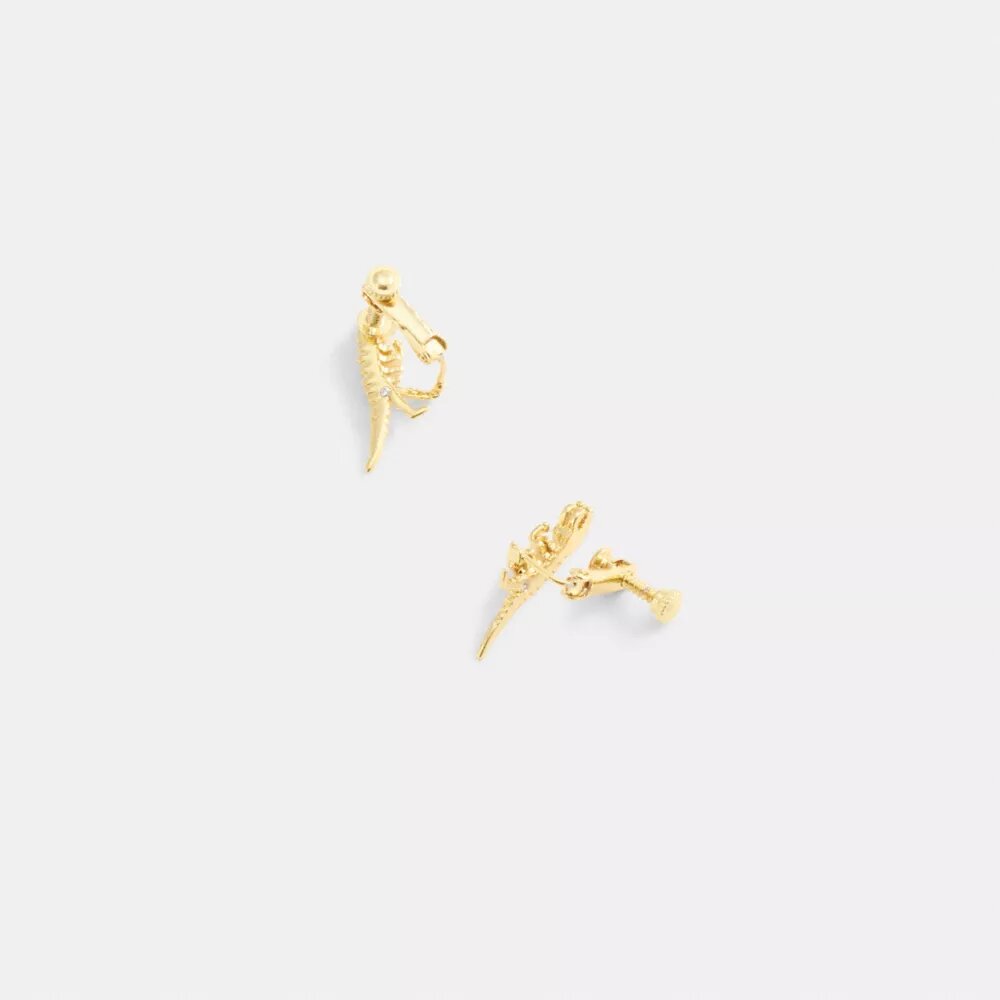 Skeletal Rexy Clip-On Stud Earrings