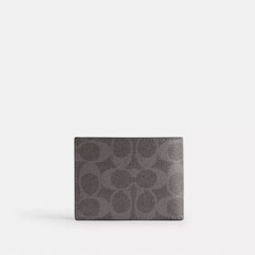 Slim Billfold Wallet in Signature Canvas