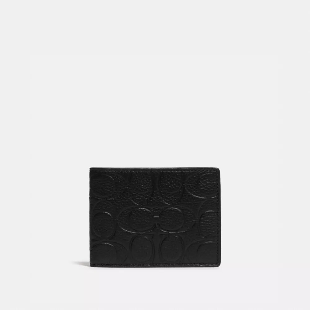 Slim Billfold Wallet in Signature Leather