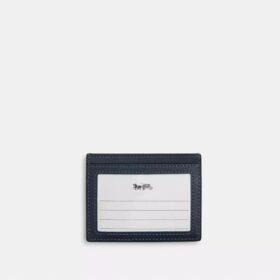 Slim Id Card Case in Regenerative Cotton with Quilting