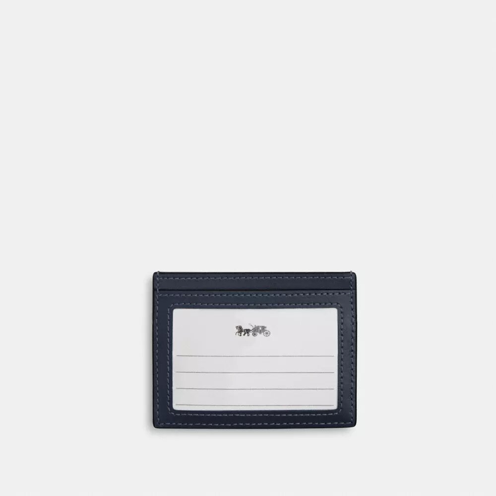 Slim Id Card Case in Regenerative Cotton with Quilting