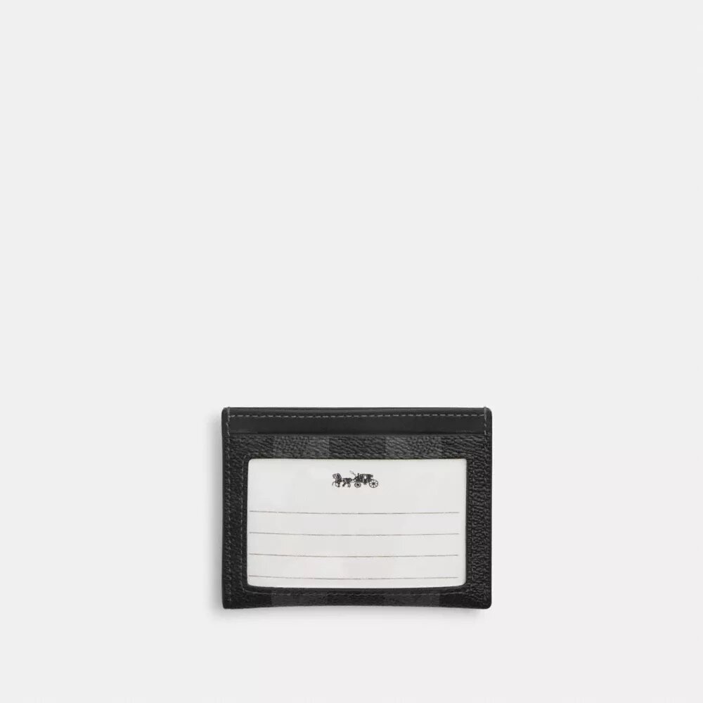 Slim Id Card Case in Signature Canvas with Stripes