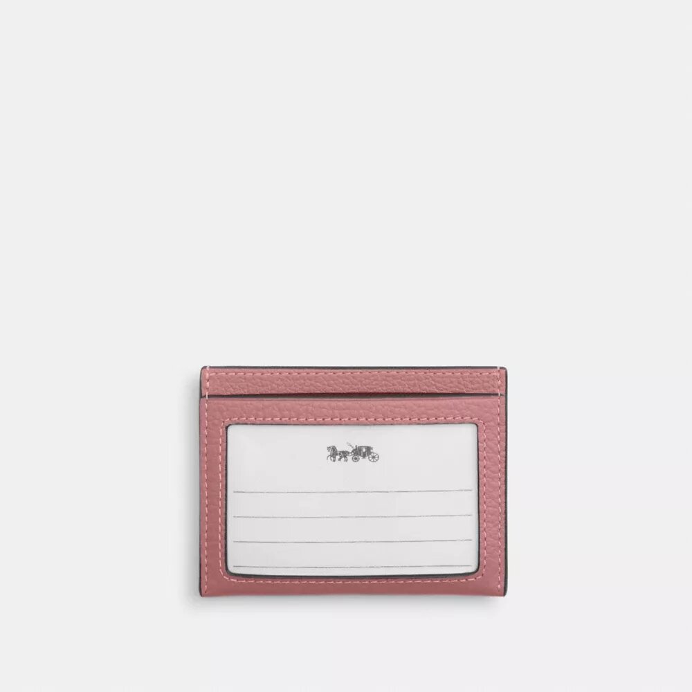 Slim Id Card Case with Heart Rivets