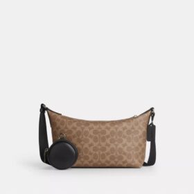 Small Finn Crossbody Bag with Pouch in Signature Canvas