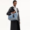 Small Tour Tote Bag in Loved Denim with Charms
