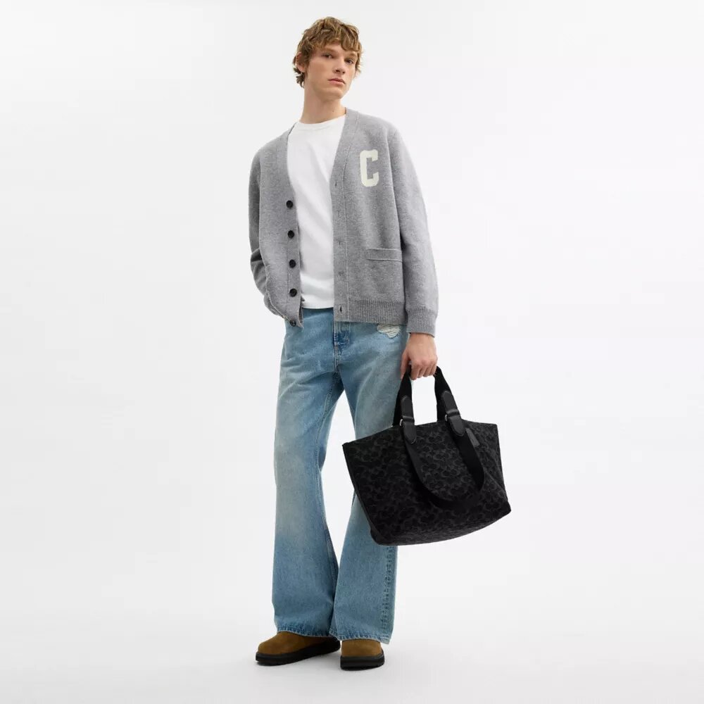 Small Tour Tote Bag in Signature Denim