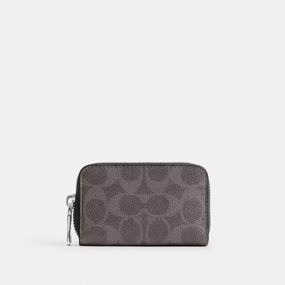 Small Zip Around Card Case in Signature Canvas