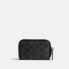 Small Zip Around Card Case in Signature Canvas