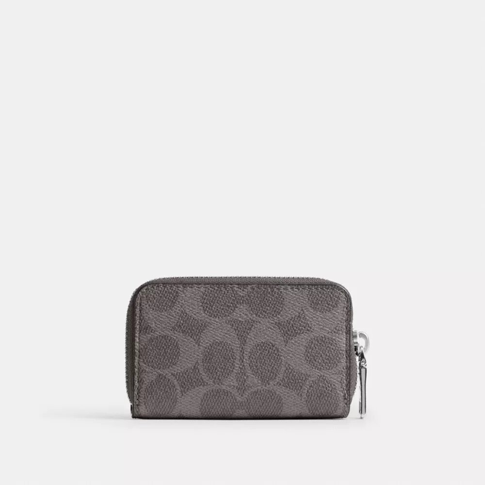 Small Zip Around Card Case in Signature Canvas