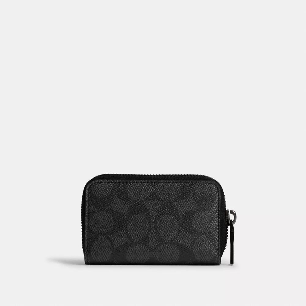 Small Zip Around Card Case in Signature Canvas