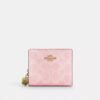 Snap Wallet in Signature Canvas with Charm