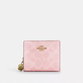 Snap Wallet in Signature Canvas with Charm