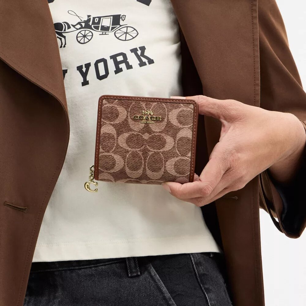 Snap Wallet in Signature Chenille