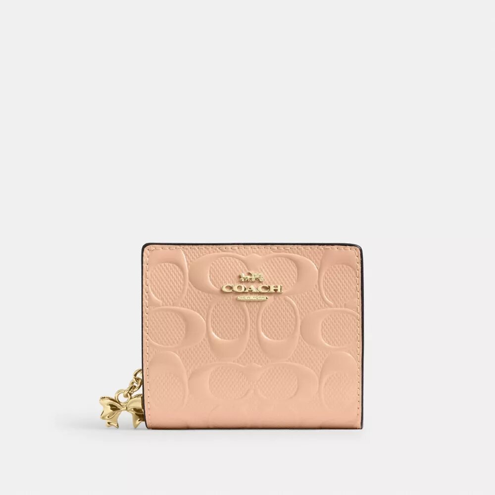 Snap Wallet in Signature Leather with Charm