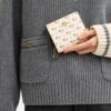 Snap Wallet with Floral Print and Charm