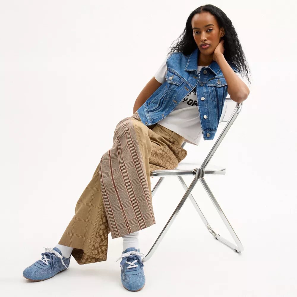Soft Sneaker in Signature Denim