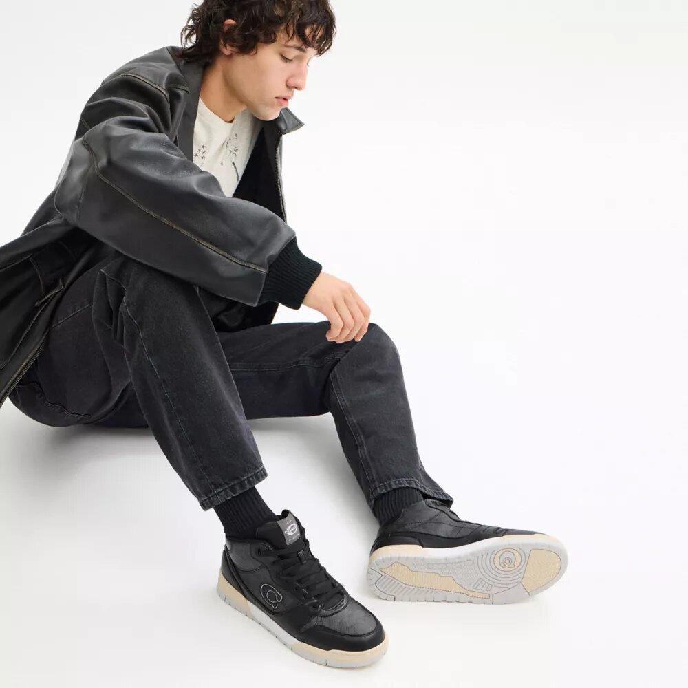 Soho Mid Top Sneaker in Signature Canvas