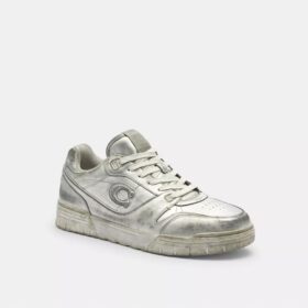 Soho Sneaker in Distressed Metallic Leather