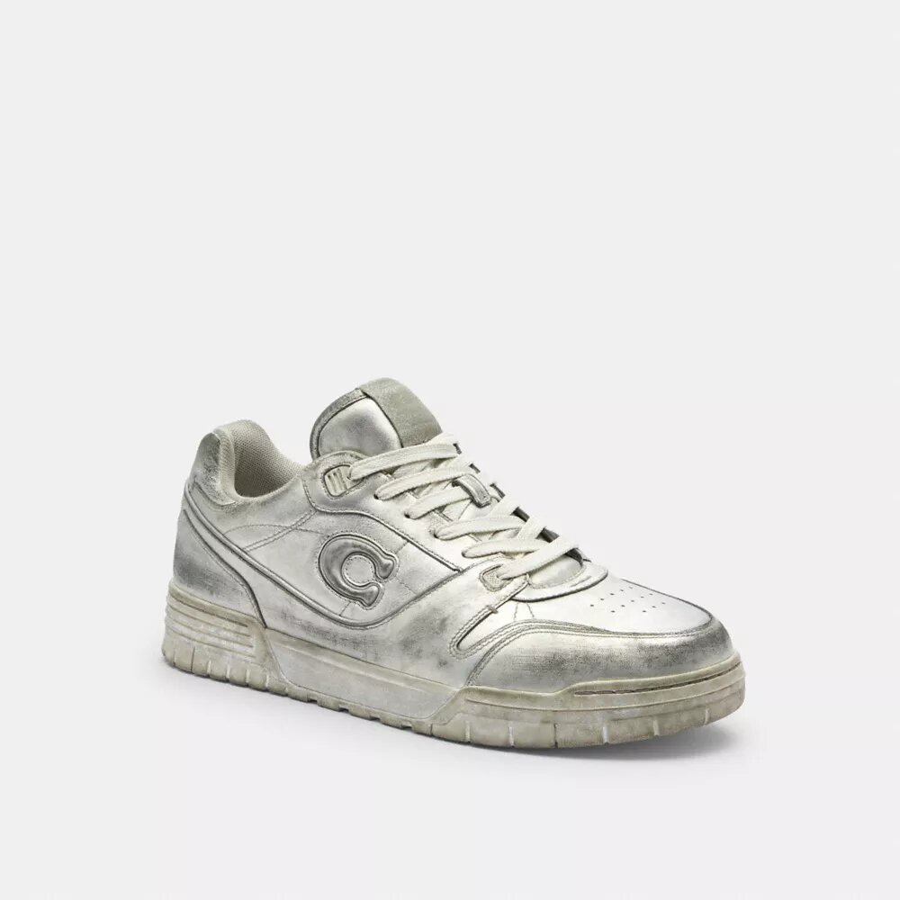 Soho Sneaker in Distressed Metallic Leather