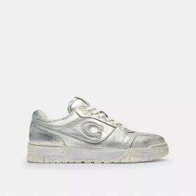 Soho Sneaker in Distressed Metallic Leather