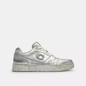 Soho Sneaker in Distressed Metallic Leather