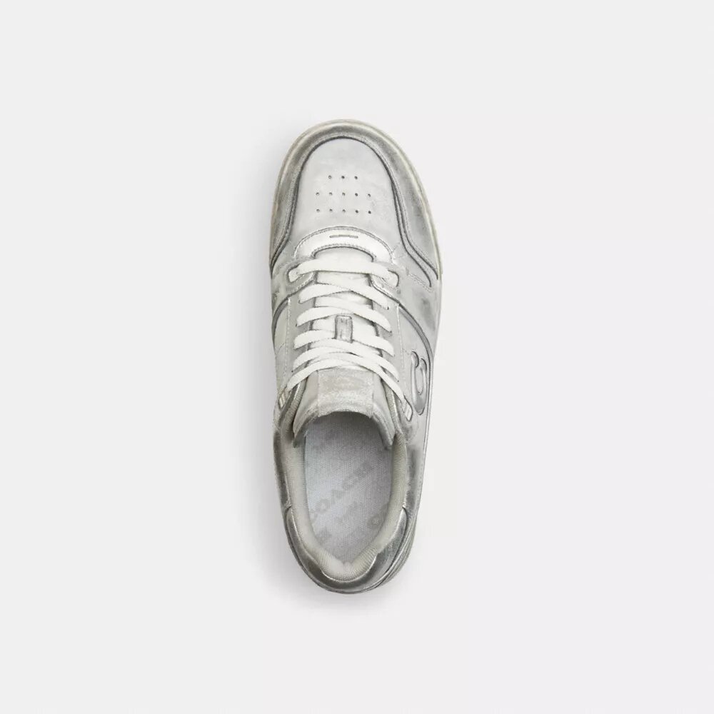 Soho Sneaker in Distressed Metallic Leather