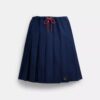 Sporty Pleated Midi Skirt