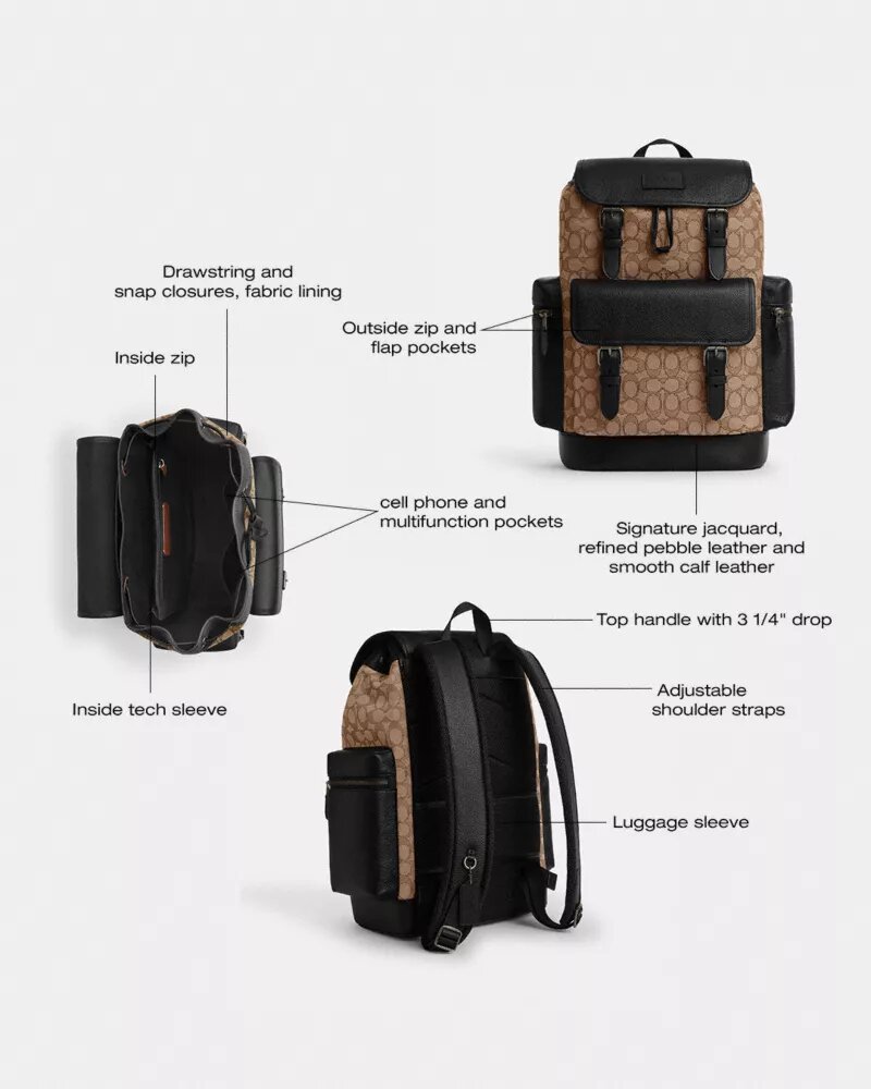 Sprint Backpack in Signature Jacquard