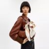 Stacked Tabby Bags Print Silk Square Scarf