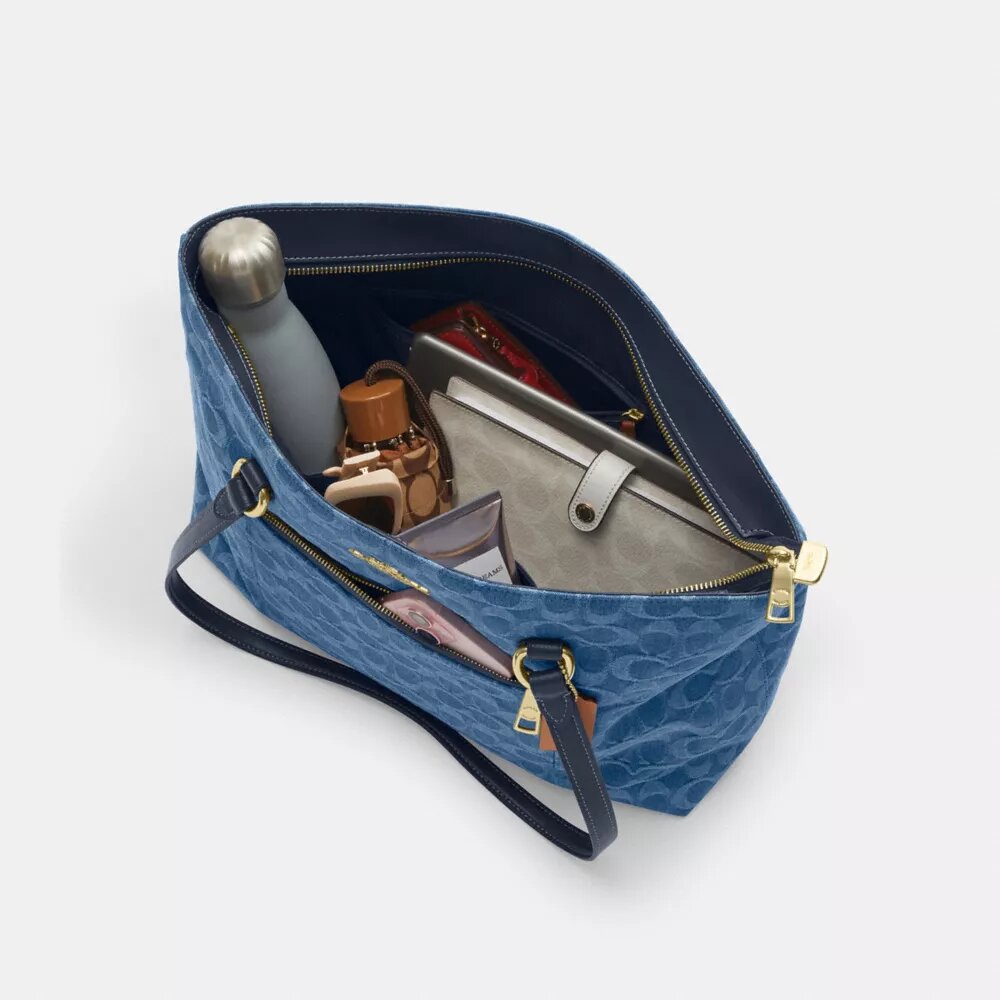 Station Tote Bag in Signature Denim