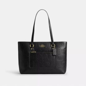 Station Tote Bag in Signature Leather
