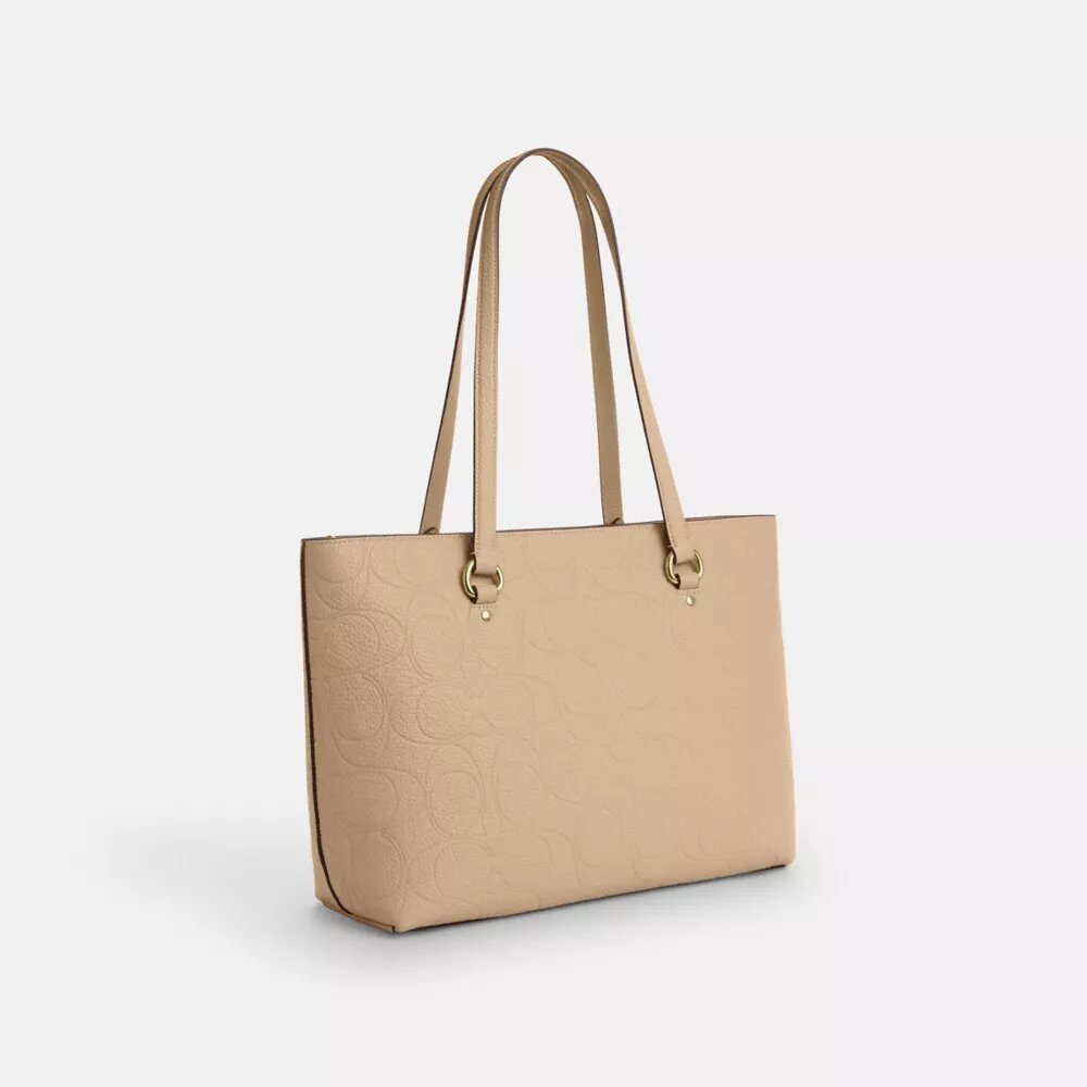 Station Tote Bag in Signature Leather