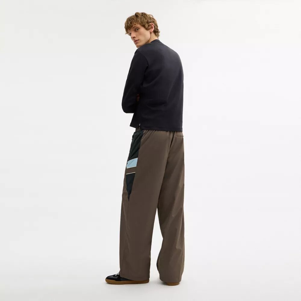 Straight Leg Track Pants in Recycled Polyester
