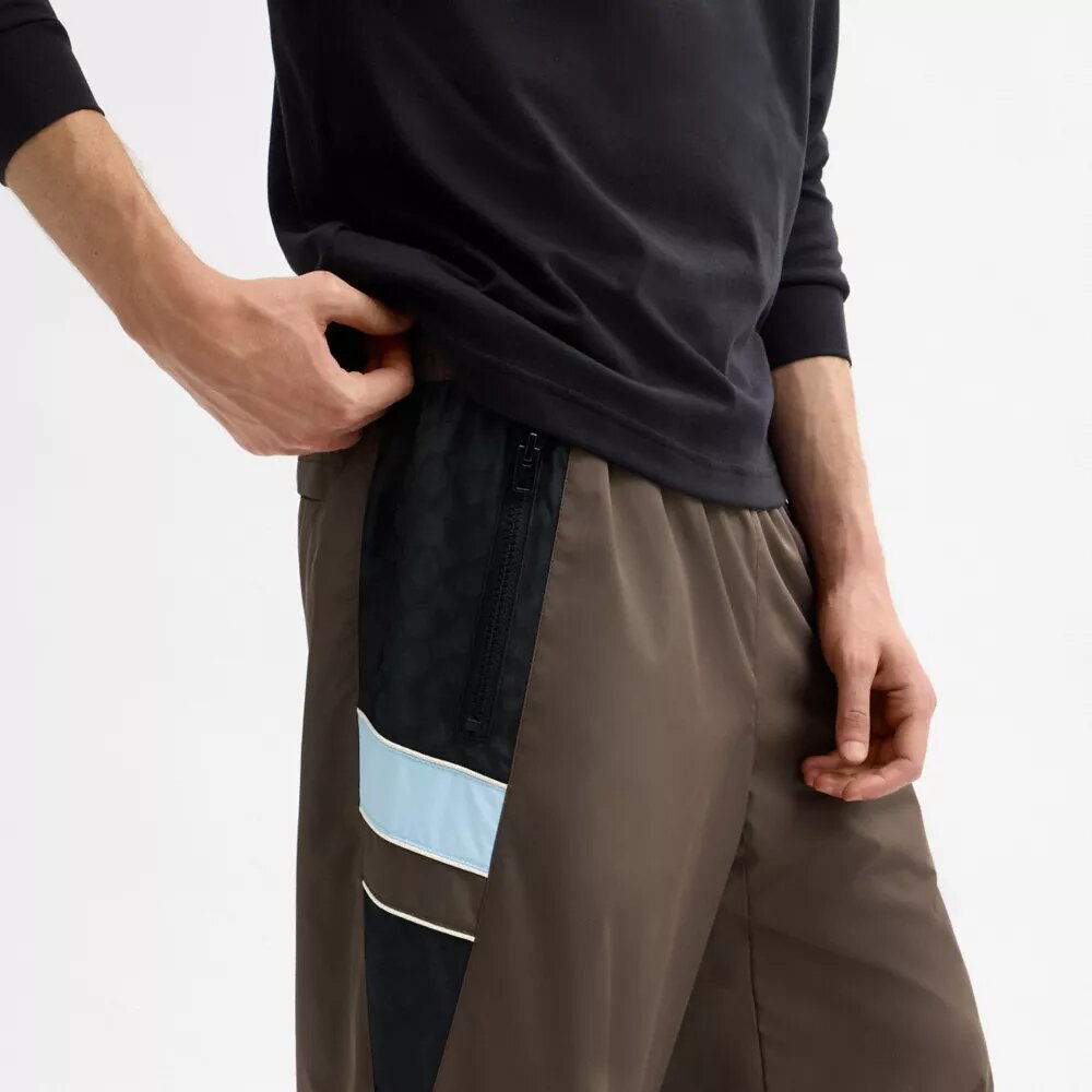 Straight Leg Track Pants in Recycled Polyester
