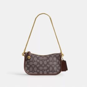 Swinger Bag 20 with Chain in Signature Jacquard
